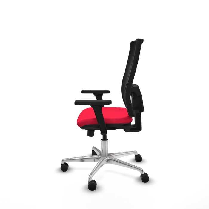PIQUERAS Y CRESPO Silla de oficina Horna con mecanismo Sincro/Traslack, Rojo/Negro