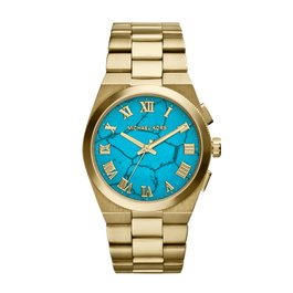 Michael Kors MK5894 con esfera azul y correa dorada
