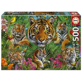 Educa Puzzle 500 piezas Jungla de Tigres