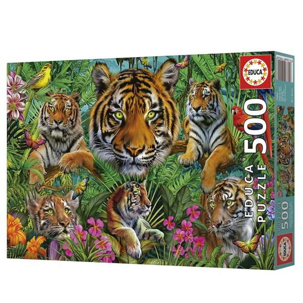 Educa Puzzle Jungla de Tigres de 500 piezas
