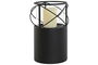 DKD Home Decor Portavelas Negro Metal y Cristal Set de 2 Piezas 24.5 x 46 x 24.5 cm