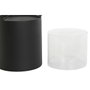 DKD Home Decor Set de 2 Portavelas de Metal y Cristal Negro