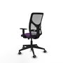 PIQUERAS Y CRESPO Silla de oficina Motilla con mecanismo Sincro/Traslack, Morado y Gris