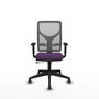 PIQUERAS Y CRESPO Silla de oficina Motilla con mecanismo Sincro/Traslack, Morado y Gris