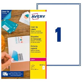 Avery Etiquetas Adhesivas Para Enmascaramiento 199,6x289,1 mm Láser Blanco