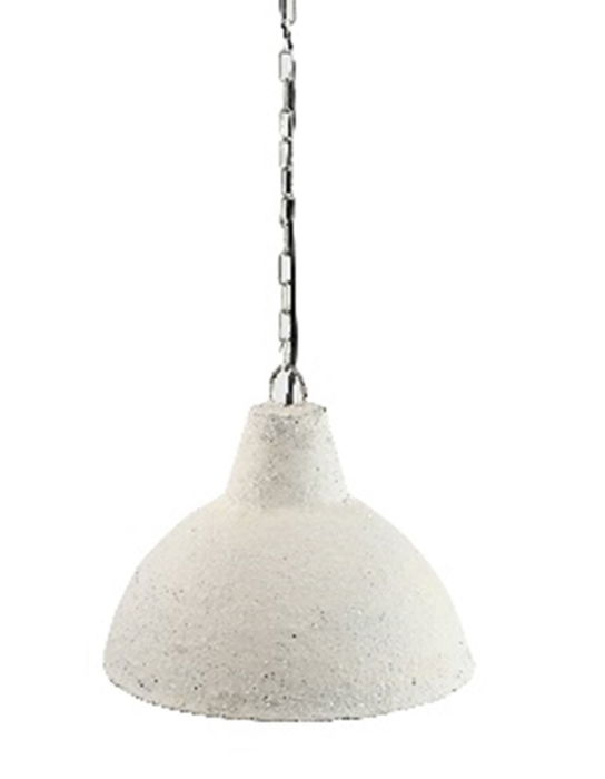 DKD Home Decor Lámpara de Techo Urban Blanco Papel Mache Hierro 33 x 33 x 26 cm