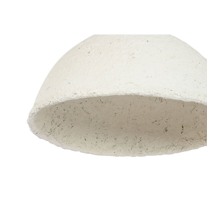 DKD Home Decor Lámpara de Techo de Papel Maché y Hierro Blanca 33x33x26 cm