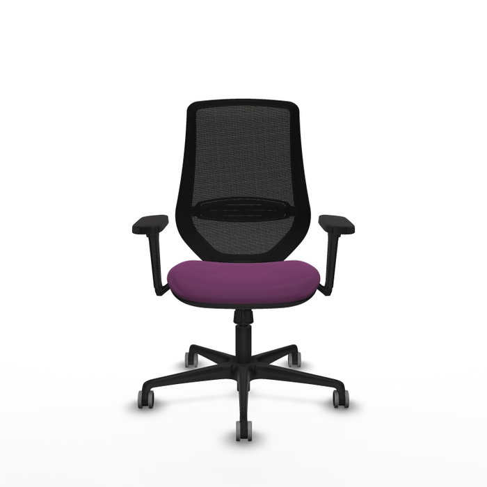PIQUERAS Y CRESPO Silla de oficina Mardos con mecanismo Sincro, Morado y Negro