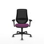 PIQUERAS Y CRESPO Silla de oficina Mardos con mecanismo Sincro, Morado y Negro