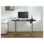 EQUIP Escritorio Elevable Eléctrico Rectangular Ergonómico con Pupitre, Motor Simple 70 Kg, Gris, Tamaño 1200 x 600 mm