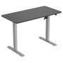 EQUIP Escritorio Elevable Eléctrico Rectangular Ergonómico con Pupitre, Motor Simple 70 Kg, Gris, Tamaño 1200 x 600 mm