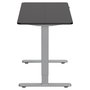 EQUIP Escritorio Elevable Eléctrico Rectangular Ergonómico con Pupitre, Motor Simple 70 Kg, Gris, Tamaño 1200 x 600 mm
