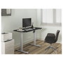 EQUIP Escritorio Elevable Eléctrico Rectangular Ergonómico con Pupitre, Motor Simple 70 Kg, Gris, Tamaño 1200 x 600 mm