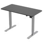 EQUIP Escritorio Elevable Eléctrico Rectangular Ergonómico con Pupitre, Motor Simple 70 Kg, Gris, Tamaño 1200 x 600 mm