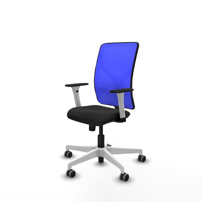 PIQUERAS Y CRESPO Silla de oficina Motilla con mecanismo Sincro, Azul y Negro