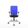 PIQUERAS Y CRESPO Silla de oficina Motilla con mecanismo Sincro, Azul y Negro