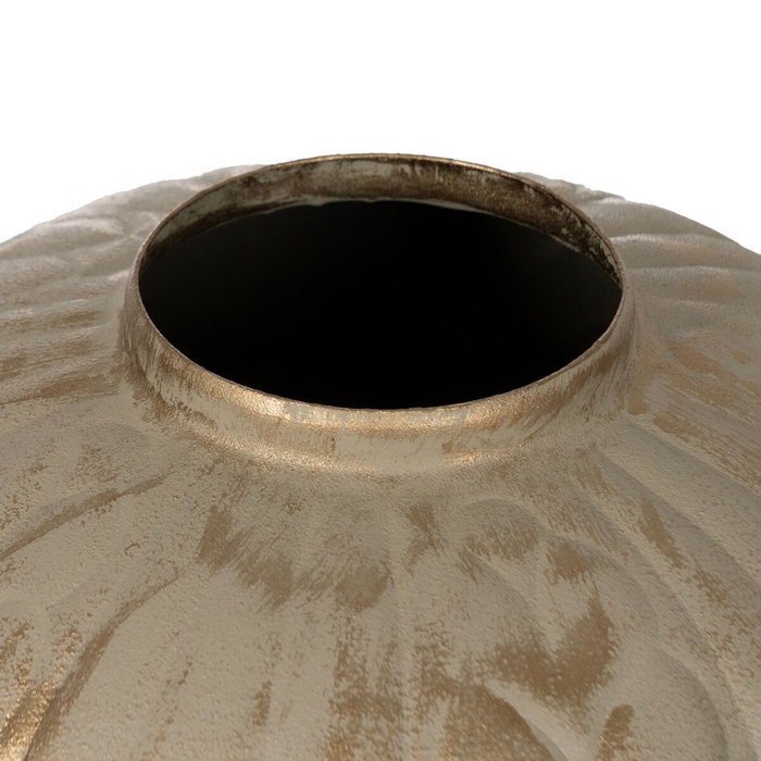 Ixia Jarrón Oro-beige Metal 25 x 25 x 33 cm