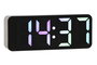DKD Home Decor Reloj Despertador Digital LED Negro Multicolor 14 x 5.5 x 3 cm (2 Unidades)