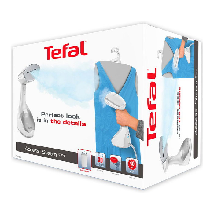 Tefal Access Steam Care DT9130 Vaporizador manual de prendas Blanco, Plata Tefal Access Steam Care DT9130 Vaporizador manual de prendas Blanco, Plata