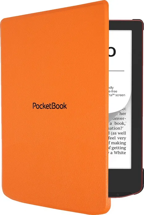 PocketBook Funda Folio Shell Series Naranja para eReader PocketBook Verse y Verse Pro 6" (15.2 cm) - Resistente a Golpes, Microfibra y PU