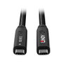 LINDY Cable Hibrido USB-C a USB-C 10m USB 3.2 Gen 1 & DP 1.4 Negro, CROMO 43333
