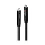 LINDY Cable Hibrido USB-C a USB-C 10m USB 3.2 Gen 1 & DP 1.4 Negro, CROMO 43333