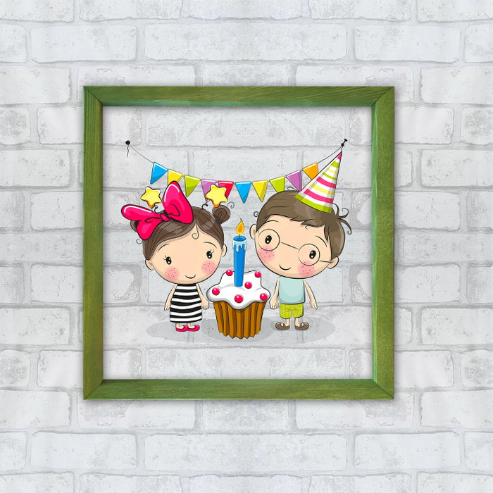 Wallity Cuadro Decorativo Enmarcado 32 x 32 cm CAM10148888595