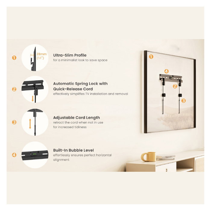 Equip Soporté de Pared para TV 37"-86" Articulado 1 Brazo 60 kg Negro