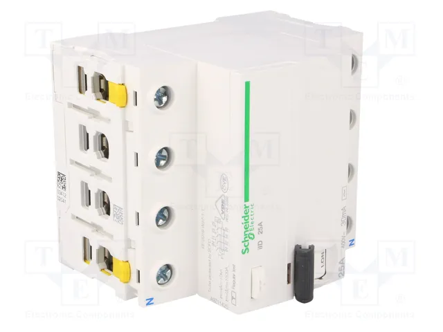 SCHNEIDER ELECTRIC Interruptor diferencial ACTI9 25A 30mA 4 polos SCHNEIDER ELECTRIC Interruptor diferencial ACTI9 25A 30mA 4 polos