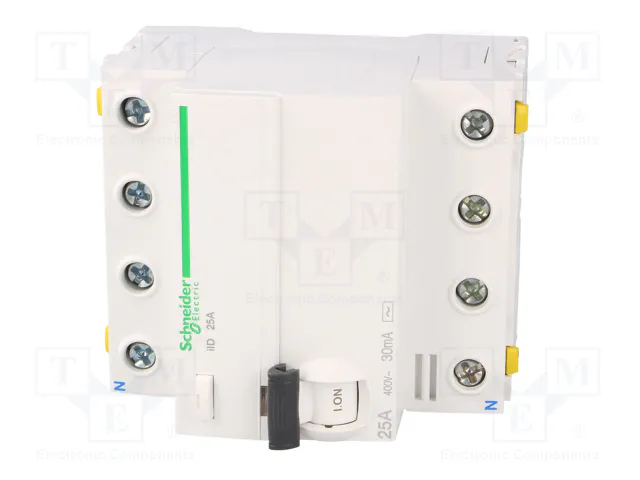SCHNEIDER ELECTRIC Interruptor diferencial ACTI9 25A 30mA 4 polos SCHNEIDER ELECTRIC Interruptor diferencial ACTI9 25A 30mA 4 polos
