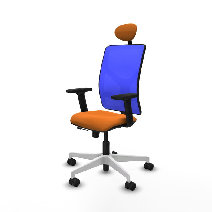 PIQUERAS Y CRESPO Silla de oficina Motilla Naranja y Azul PIQUERAS Y CRESPO Silla de oficina Motilla Naranja y Azul