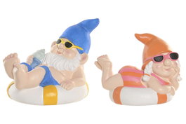 DKD Home Decor Set de 2 Figuras de Magnesia Multicolor