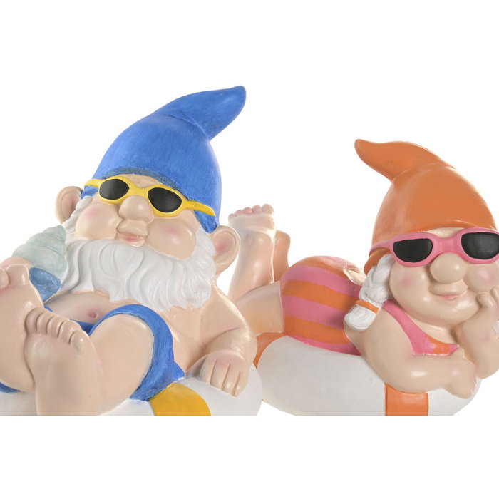 DKD Home Decor Set de 2 Figuras de Magnesia Multicolor
