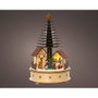 Lumineo Casita Microled con Árbol de Navidad, Música y Movimiento, 15 x 25 cm