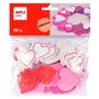 Apli Formas de Corazón de Goma EVA Adhesivas con Purpurina Colores Surtidos