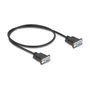 DeLOCK Cable serie RS-232 D-Sub9 hembra a hembra 0,5 m