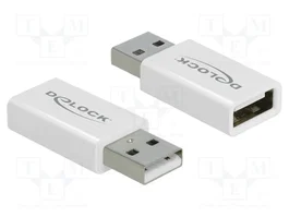 DeLOCK Adaptador USB 2.0 Tipo-A macho a hembra con bloqueador de datos