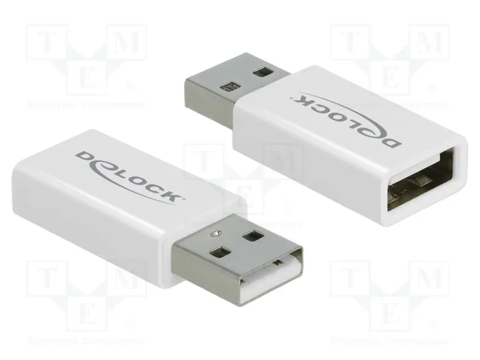 DeLOCK Adaptador USB 2.0 Tipo-A macho a hembra con bloqueador de datos