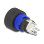 DeLOCK Drucktaster zum Einbau 22 mm flach Kunststoff LED weiß 5x Lötanschluss