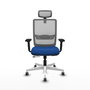 PIQUERAS Y CRESPO Silla de oficina Haches Azul y Gris