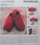 Zapatillas de Casa Calentables en Microondas InnovaGoods Rojo