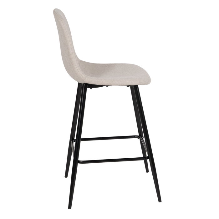 Taburete Crema Tejido-Metal Salón 46 X 48 X 96 cm (Set de 4)
