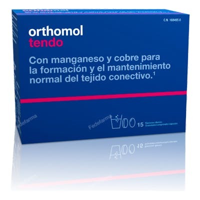 Orthomol Tendo Granulado Y Comprimidos 15 Sobres con Colágeno, Glucosamina, Condroitina y Omega 3