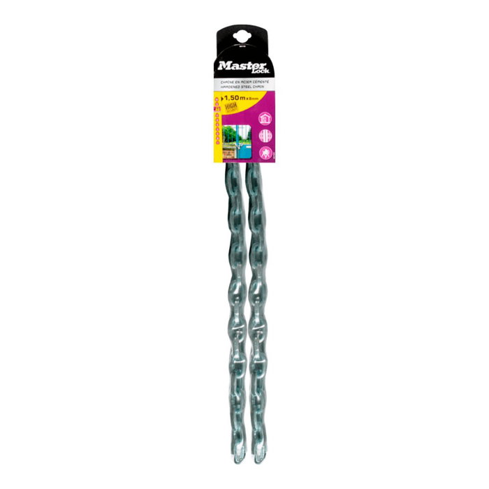 Master Lock Cadena de acero cementado con recubrimiento de vinilo ø8 mm x 1,5 m