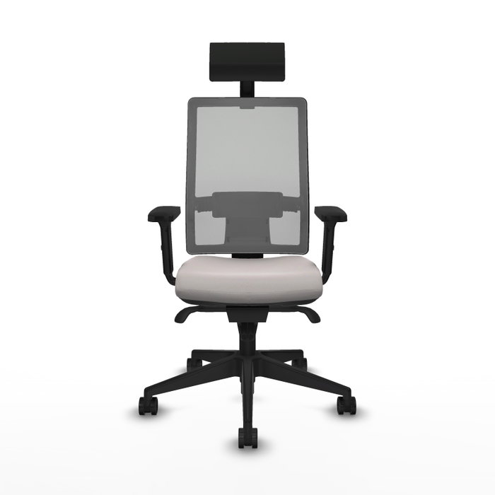 PIQUERAS Y CRESPO Silla de oficina Horna con Mecanismo Sincro Blanco y Gris PIQUERAS Y CRESPO Silla de oficina Horna con Mecanismo Sincro Blanco y Gris