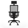 PIQUERAS Y CRESPO Silla de oficina Horna con Mecanismo Sincro Blanco y Gris