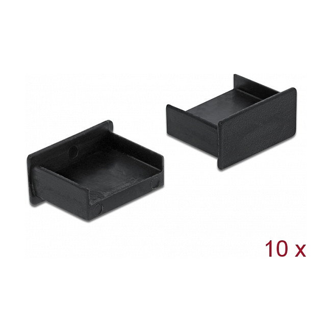 DeLOCK Cubierta antipolvo para USB Tipo A hembra sin agarre, 10 unidades, Negro DeLOCK Cubierta antipolvo para USB Tipo A hembra sin agarre, 10 unidades, Negro