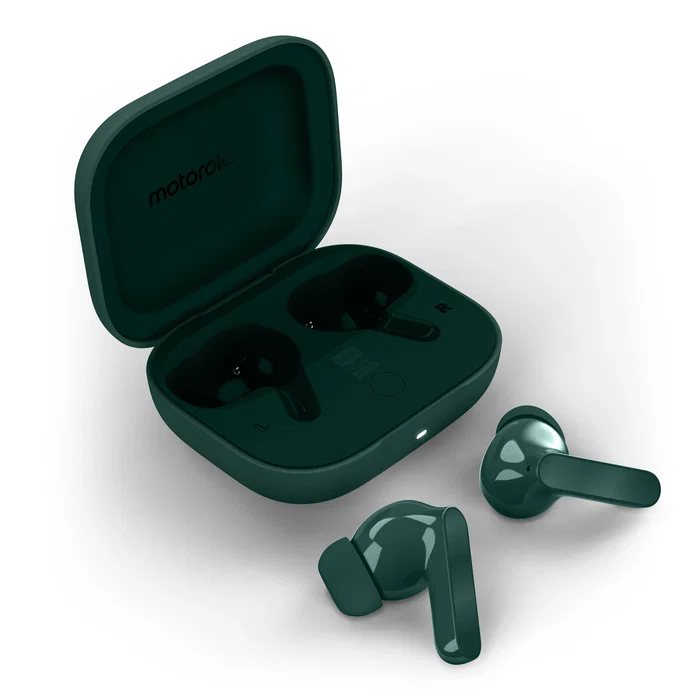 Motorola Moto Buds Bass Verde, Auriculares TWS In-ear con Cancelación de Ruido