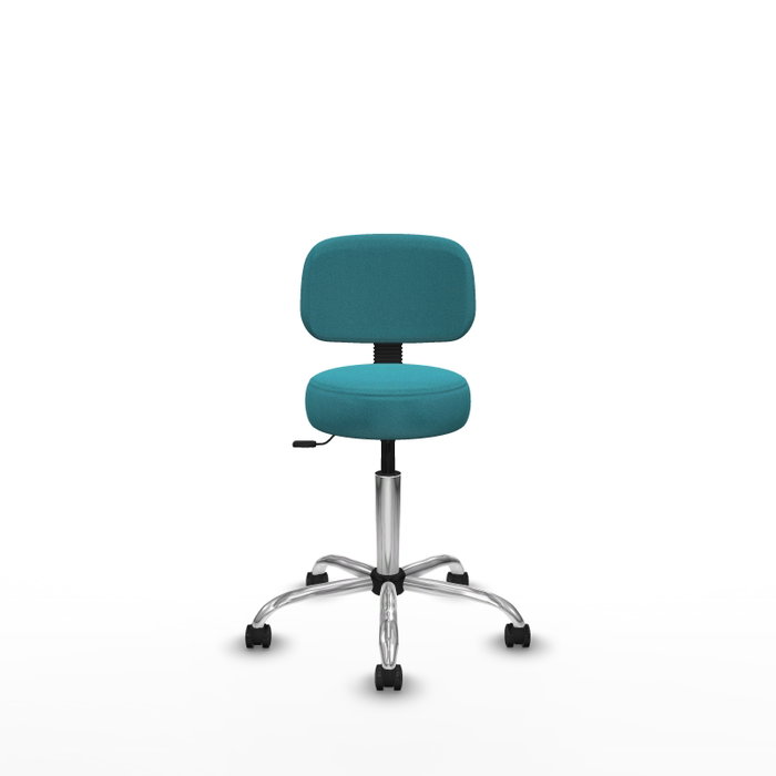 PIQUERAS Y CRESPO Silla Llanos giratorio Bali turquesa con base cromada