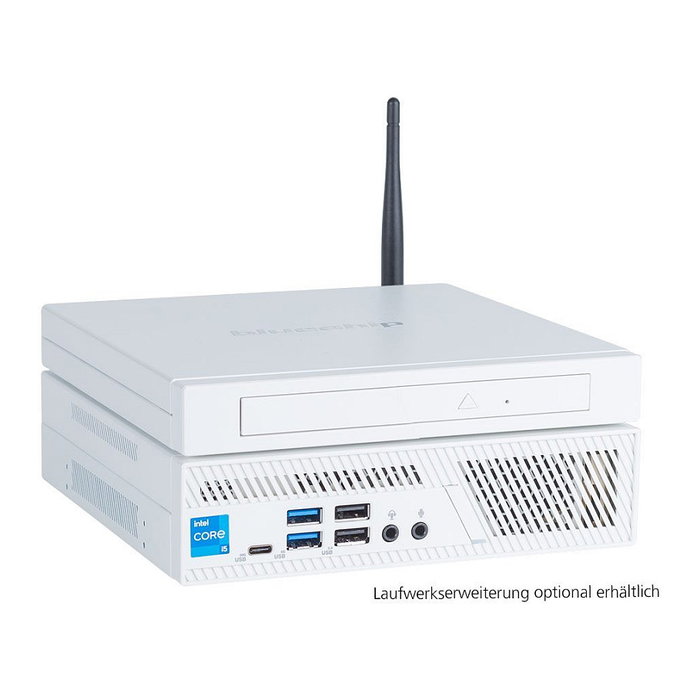 Bluechip BUSINESSline S3159 Mini PC Blanco - Intel Core i5-14400, 8GB DDR5, 500GB NVMe SSD, Windows 11 Pro, Wi-Fi 6E, Bluetooth 5.3 Bluechip BUSINESSline S3159 Mini PC Blanco - Intel Core i5-14400, 8GB DDR5, 500GB NVMe SSD, Windows 11 Pro, Wi-Fi 6E, Bluetooth 5.3